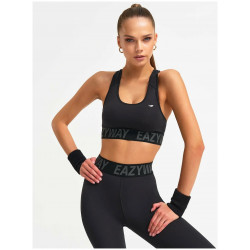 Спортивное бра, топ женский, топ спортивный, топ-бра (L, черный), EAZYWAY