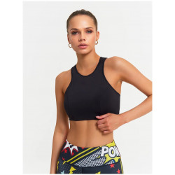 Спортивное бра, топ женский, топ спортивный, топ-бра Fit (M, черный), EAZYWAY