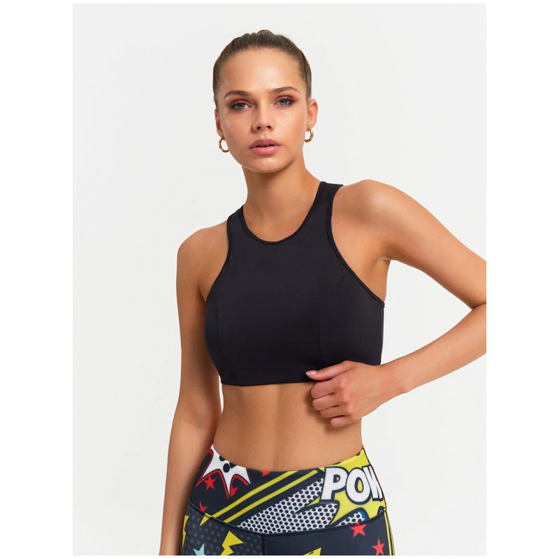 Спортивное бра, топ женский, топ спортивный, топ-бра Fit (M, черный), EAZYWAY Спортивное бра, топ женский, топ спортивный, топ-бра Fit (M, черный), EAZYWAY